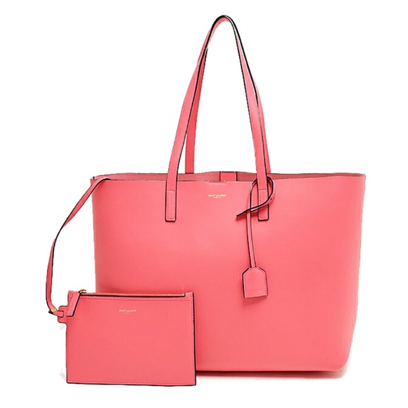 Saint Laurent Handbags - Saint Laurent Monogram Large Leather Shopping Tote